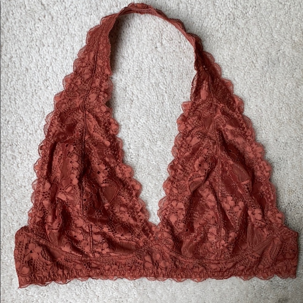 Free People Galloon Lace Halter Bra Size XL